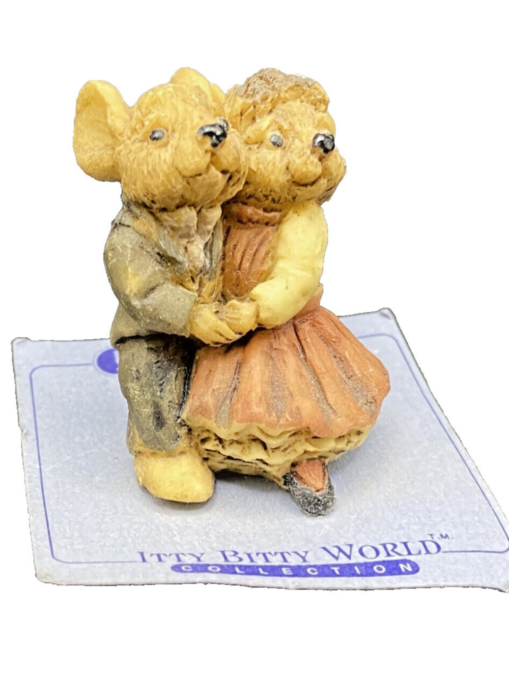 Itty Bitty World Mouse Couple Figurine 1986 Limited Design Vintage